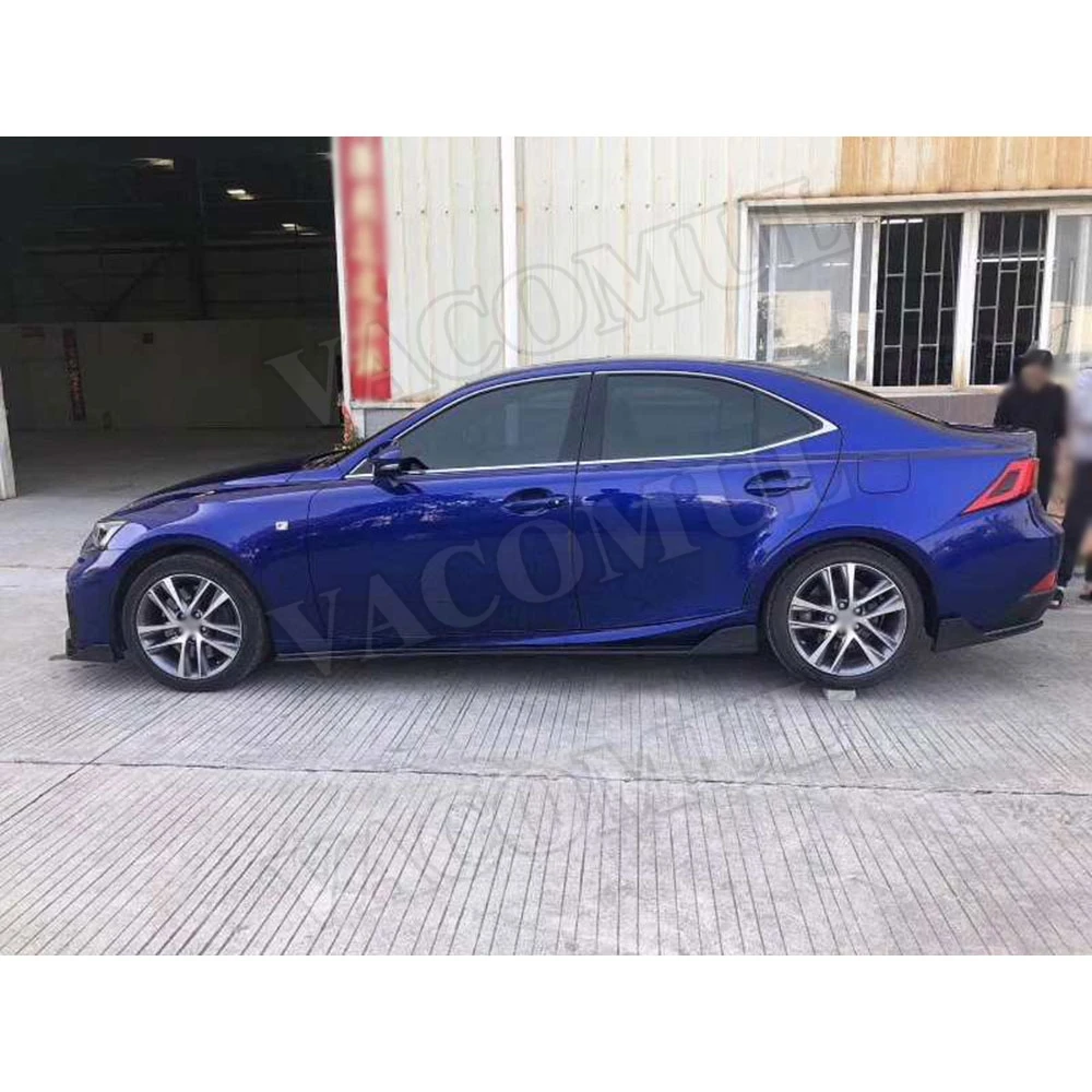 Боковые юбки из углеродного волокна, Защитные комплекты для тела для LEXUS IS300 IS350 IS F Sport Sedan, 4 двери 2013-, автомобильный Стайлинг