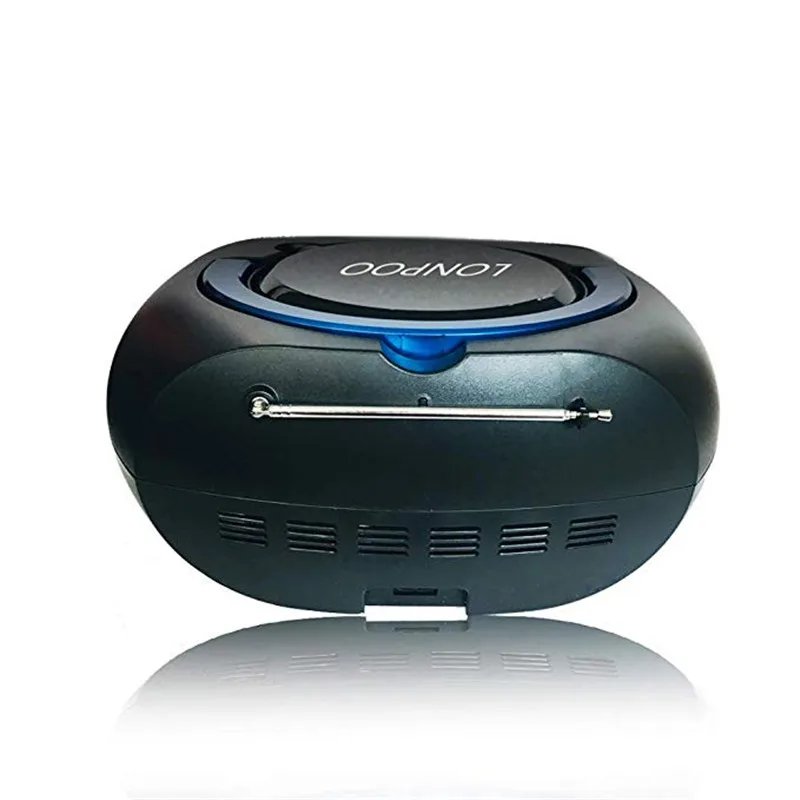 LONPOO CD плеер Bluetooth динамик Boombox AUX USB FM Радио беспроводной стерео портативный