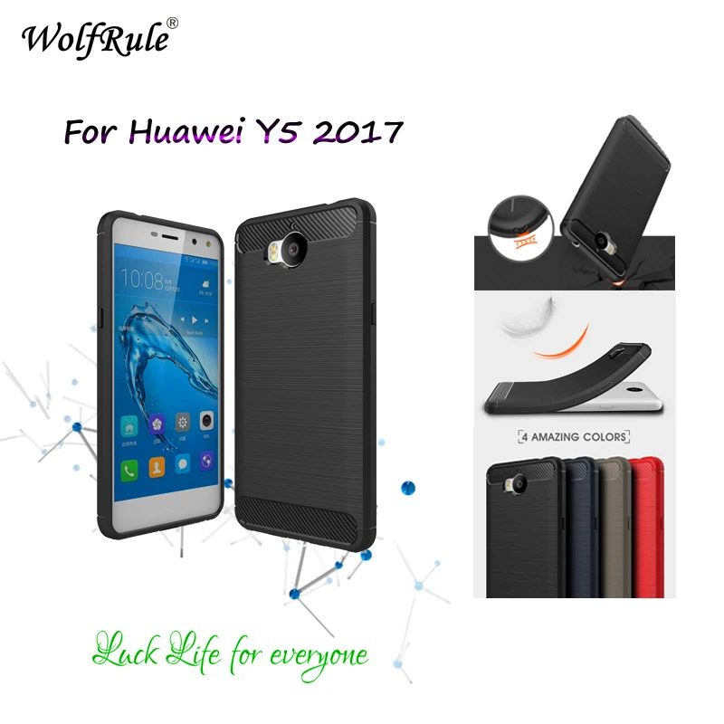 Чехол для Huawei Y5 2017 чехол Y6 Мягкий ТПУ Матовый Бампер телефона Funda 5'' |