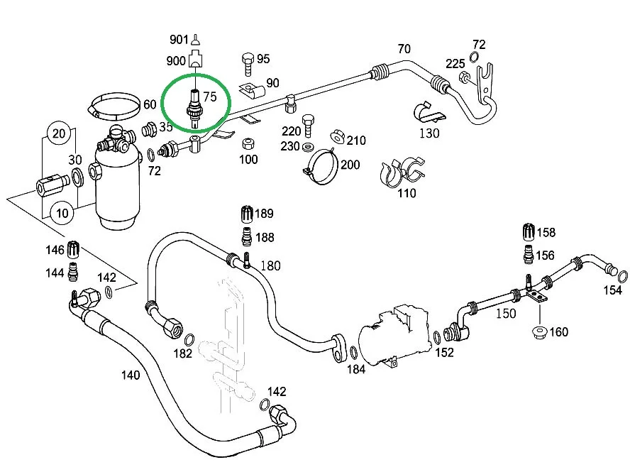 Оригинальный OEM A/C Датчик температуры для Mercedes C230 C240 C320 E320 E350 ML350 SL65 G500 2038300472|mercedes