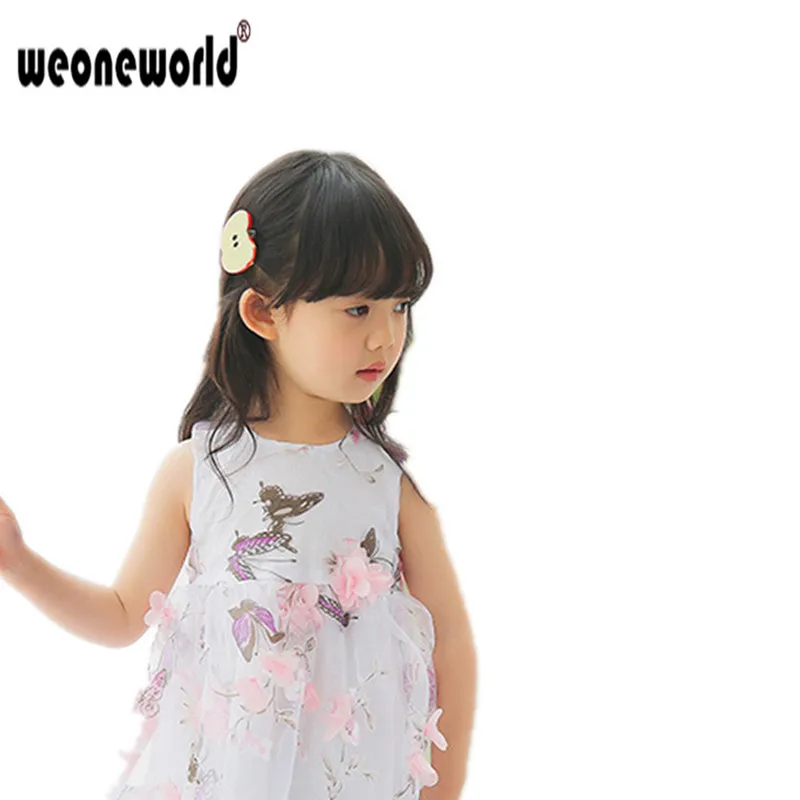 WEONEWORLD/летнее модное красивое платье феи для маленьких девочек с цветочным