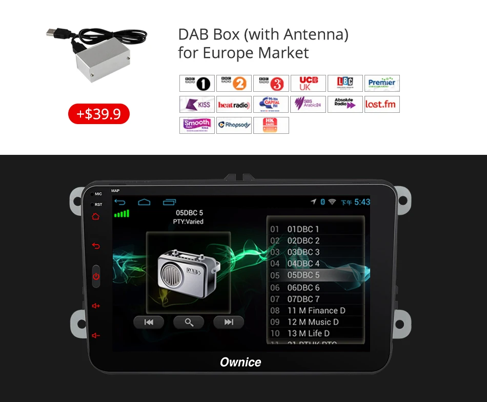 Ownice 2 Din K1 K2 Android 9,0 Восьмиядерный автомобильный dvd-плеер для Volkswagen Passat POLO GOLF Skoda Seat 4G LTE Nerwork 32GB rom