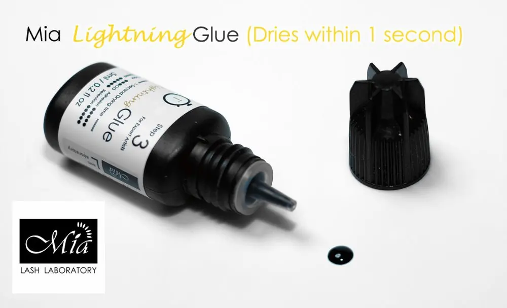 Клей для наращивания ресниц Mia Fast медицинский полуперманентный клей [3 комплекта]
