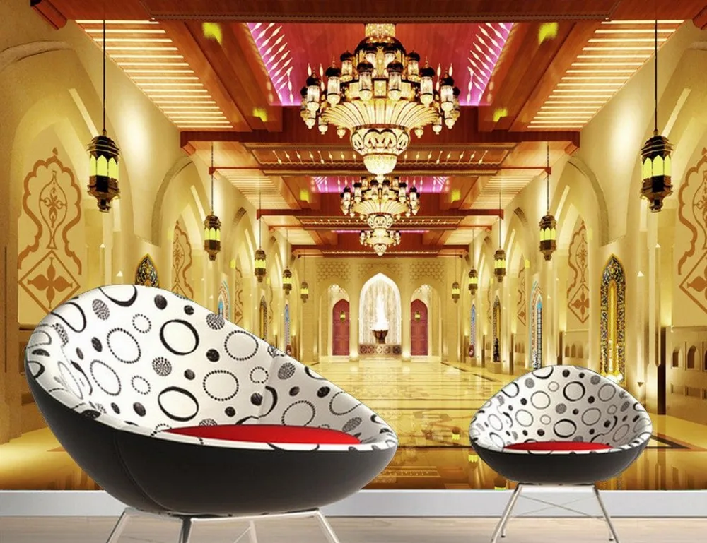 Пользовательские 3d Настенные обои в европейском стиле римские дворцовые колонны