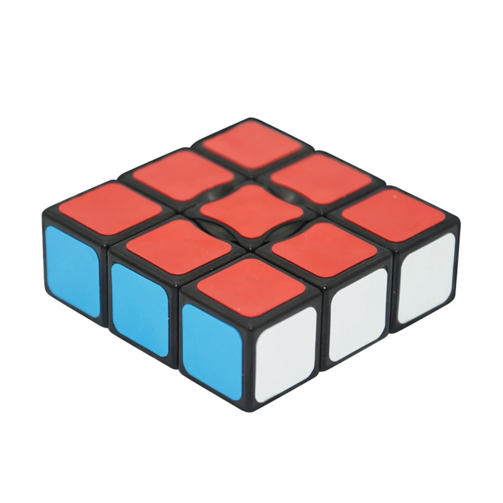 Yongjun Stickerless 1x3x3 Скорость волшебный куб игра-головоломка кубики детские развивающие игрушки Рождественский подарок - Цвет: Черный