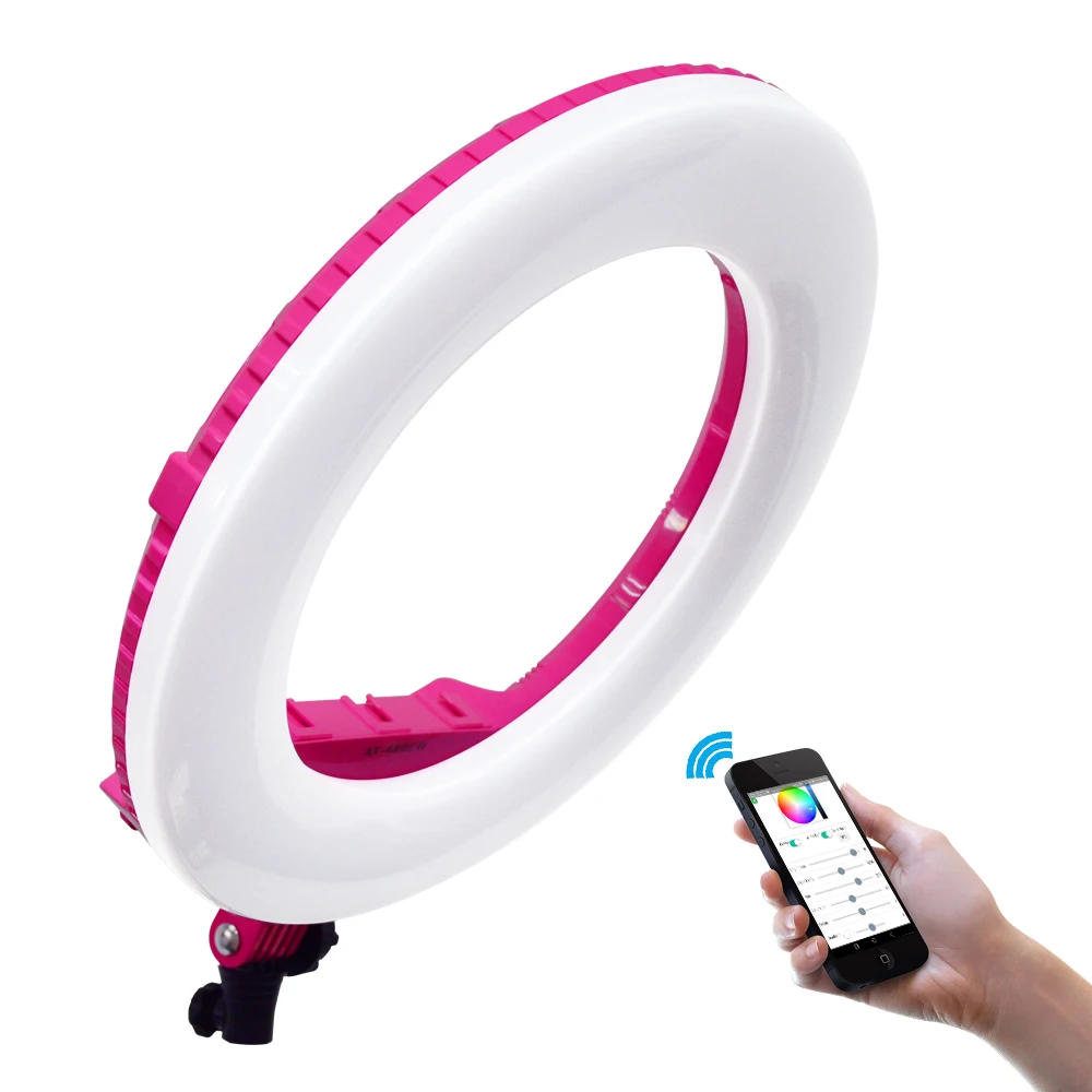 Yidoblo AX-480DII Bluetooth APP управление био-цвет кольцевая лампа 2800 K-9900 K цифровой дисплей 1" 240 шт. светодиодный кольцевой светильник светодиодный светильник
