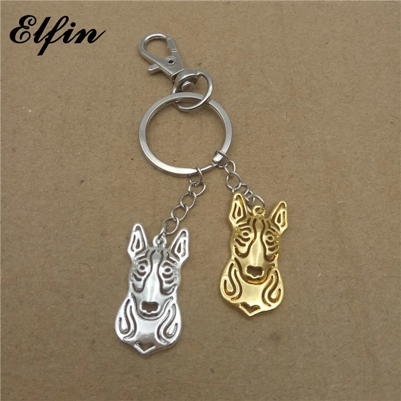 Elfin трендовый бультерьер брелок для ключей модное животное собака мемориал