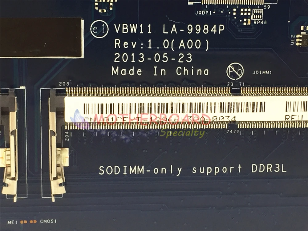 Материнская плата Vieruodis для ноутбука Dell Inspiron 5737 с ЦП 01 CFYT 1 vmw11 DDR3L процессором |