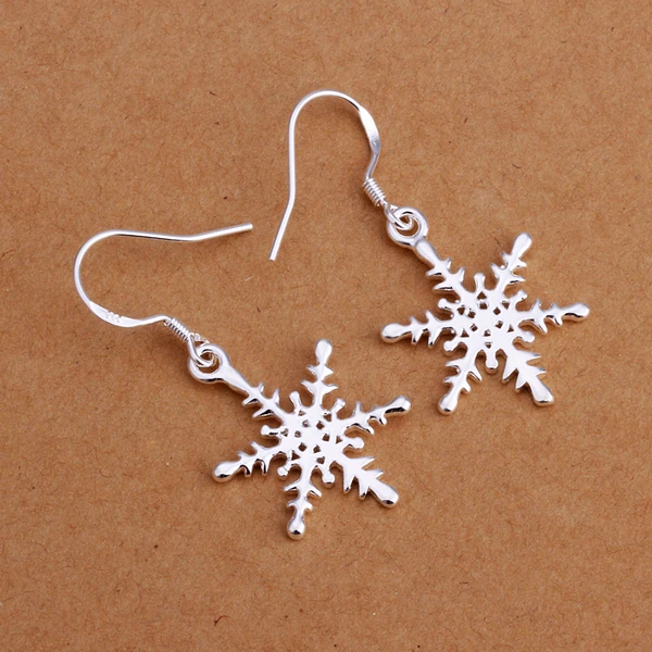 2018 new 925 sterling silver lucky cute nice smooth snow drop of hook earring for women girls fine fashion trendy jewelry | Украшения и
