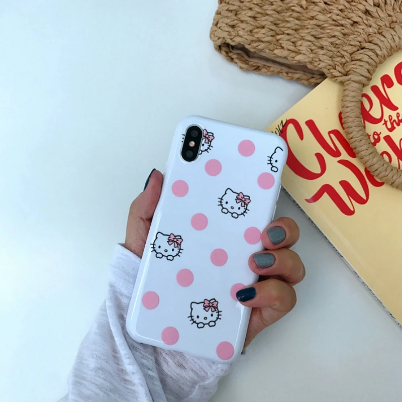 Милый котенок Carcasa чехол для iphone 8 Plus роскошный женщин прекрасный силиконовый XS Max