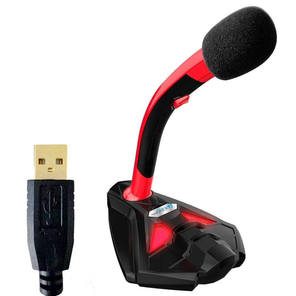 HD Портативный Студийный ПК USB 3 5 мм аудио микрофон для компьютера с регулировкой