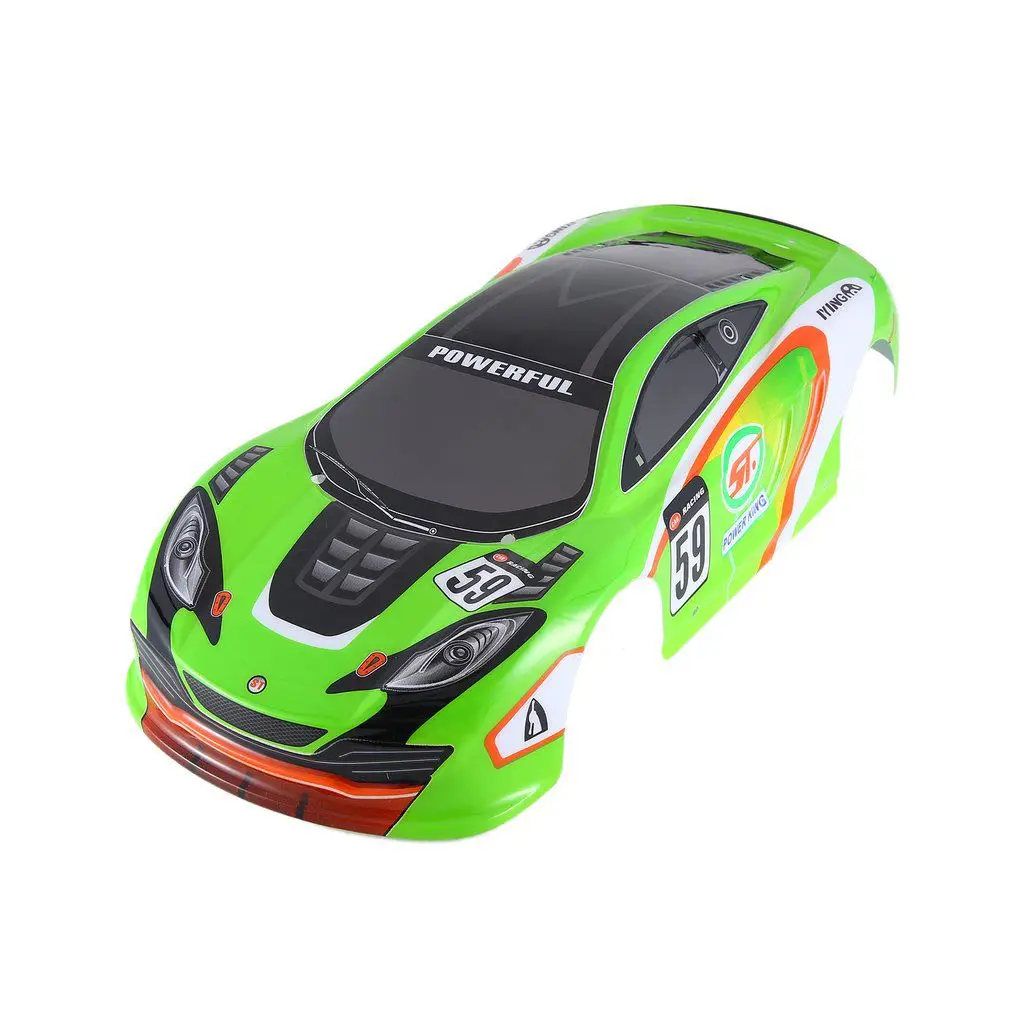 Зеленый 1/10 RC Car Shell Body for 1:10 RC Racing Car Car Flat Sports Drift Vehicle RTR Toys Parts Multicolor RC Car Model Toys Parts - Цвет: Зеленый