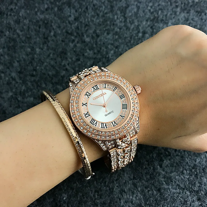 Женские кварцевые часы с кристаллами роскошные модные наручные 2019|reloj fashion|reloj