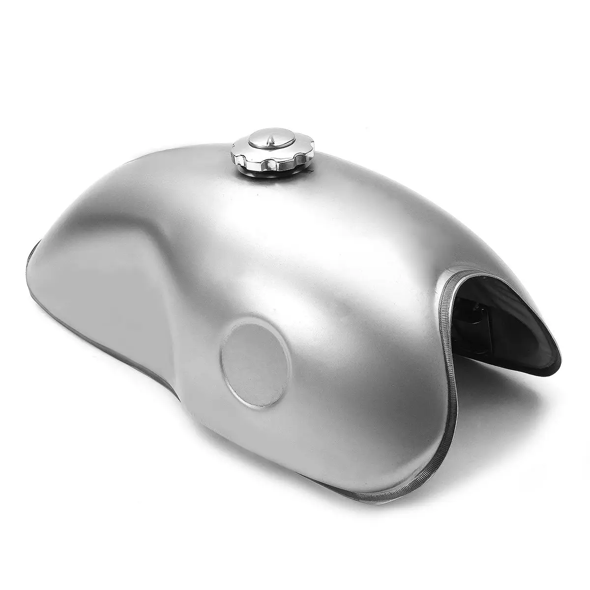 Silver Vintage Universal 10L Cafe Racer Fuel Gas Tank For Suzuki/for Yamaha/for Honda 750 550 with Thick Iron Cap Switch