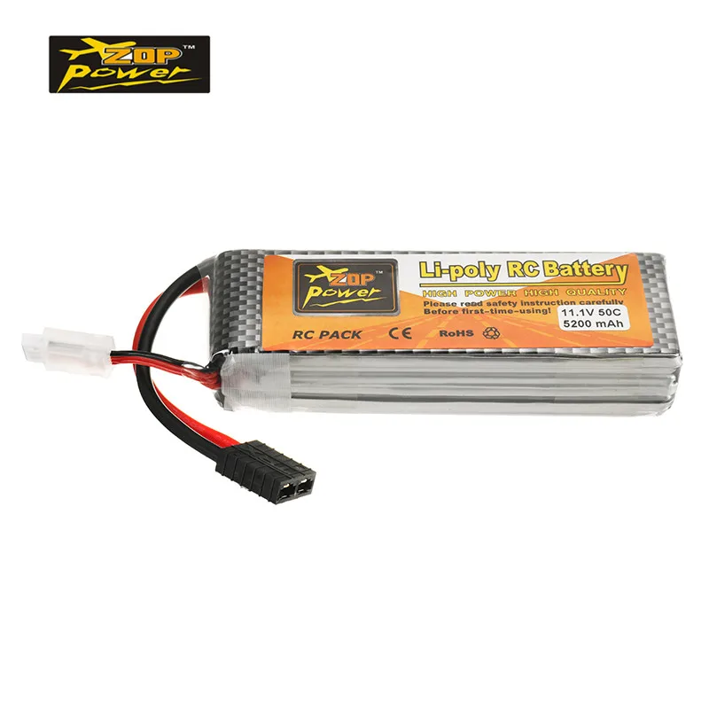 Аккумуляторная батарея ZOP Power 11 1 В 5200 мАч 50C 3S Lipo с штепсельной вилкой T R X для Wltoys 1/8