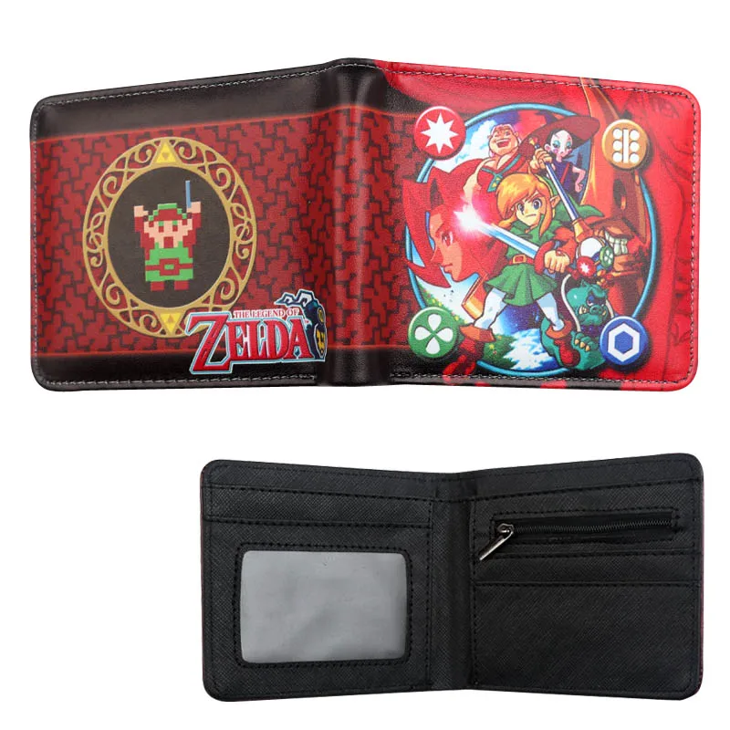 Игровой кошелек Zelda с карманом для монет мужской складной кошелек кредитница/ID держатель для карт