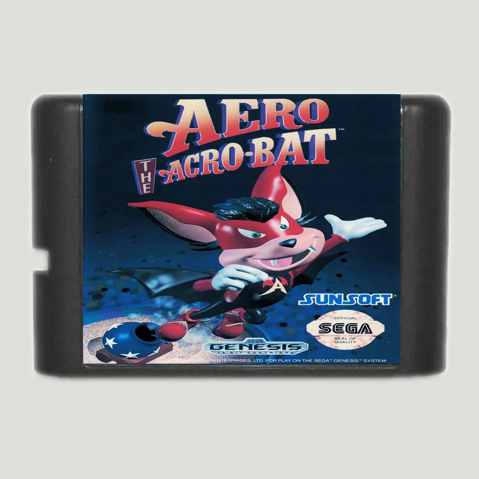 Фото Aero Acro летучей мыши 16 бит карточная игра для Sega MegaDrive & Genesis - купить