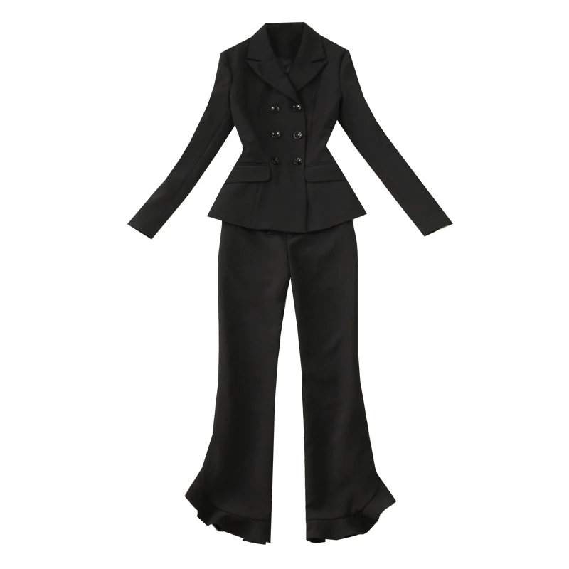 2019 New Womens Two Piece Sets Korean Woman Clothes Plus Size Tweed Tracksuit Solid Color Women's Overalls Suits | Женская одежда