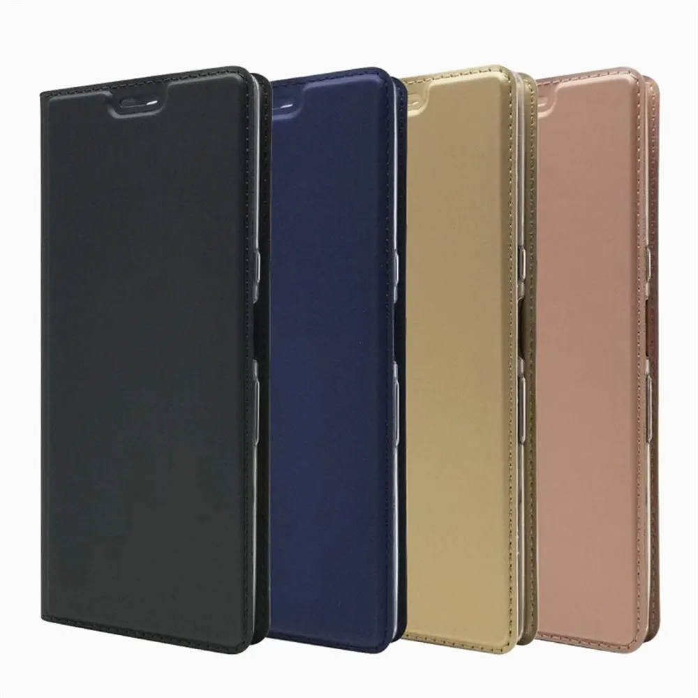 Luxury Leather Flip Book Case for Sony Xperia 10 Plus 1 XA1 XA2 Ultra XZ2 Premium Compact XZ3 L2 Retro Phone Cover Shell