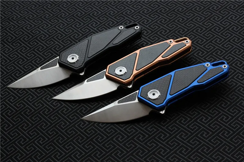 Складной нож MIKER Co. ZKC A01A Flipper CF + алюминиевая ручка (2 5 дюйма 204P сатин) уличный