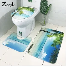 Zeegle kitchen 3 шт набор ковриков для ванной комнаты Нескользящие коврики для ванной напольный коврик для туалета пены памяти коврик для ванной комнаты ковер для ванной комнаты