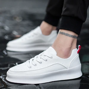 UNN High Quality White Men Shoes Soft PU Leather Fashion Brand Men Flats Sneakers Male Trainer Footwear