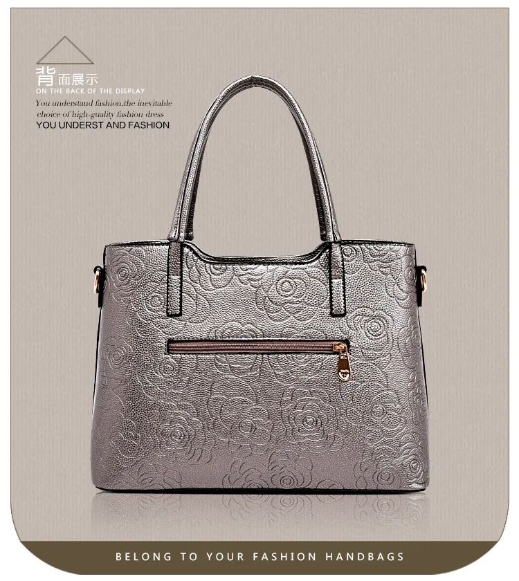 2019 new European and American fashion embossing Compound bag handbags High capacity shoulder bags handbag bolsa feminina | Багаж и сумки