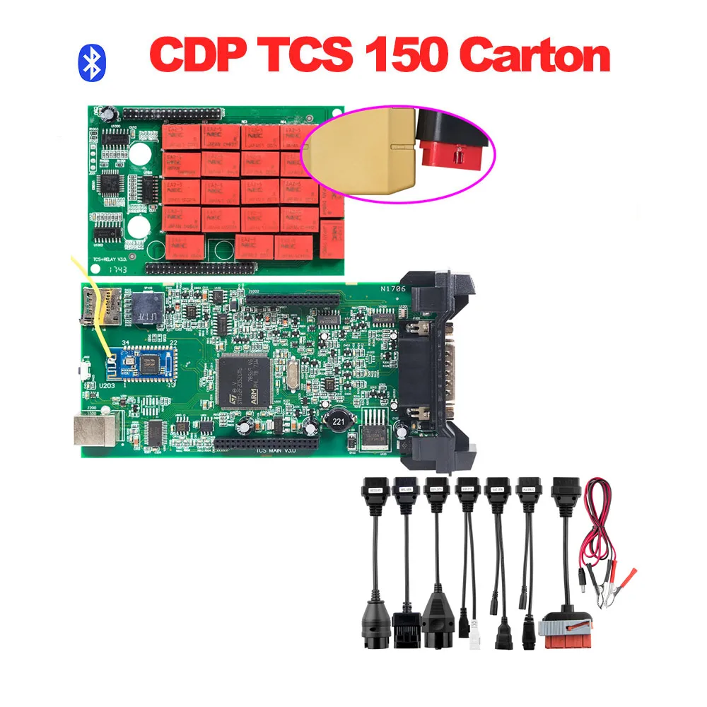 Type 9 Набор автомобильных адаптеров для CDP TCS PRO PLUS 8 кабелей для автомобилей tcs супер - Цвет: Type 9