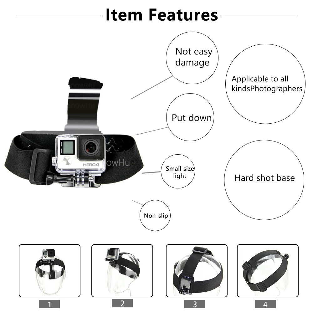 SnowHu для экшн камеры Три в одном набор аксессуаров крепления Штатив gopro hero 9 8 7 6 5