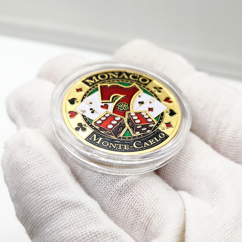 Monaco Poker Chips Монте Карло значок вызов коллекция монет мемориальные сувениры