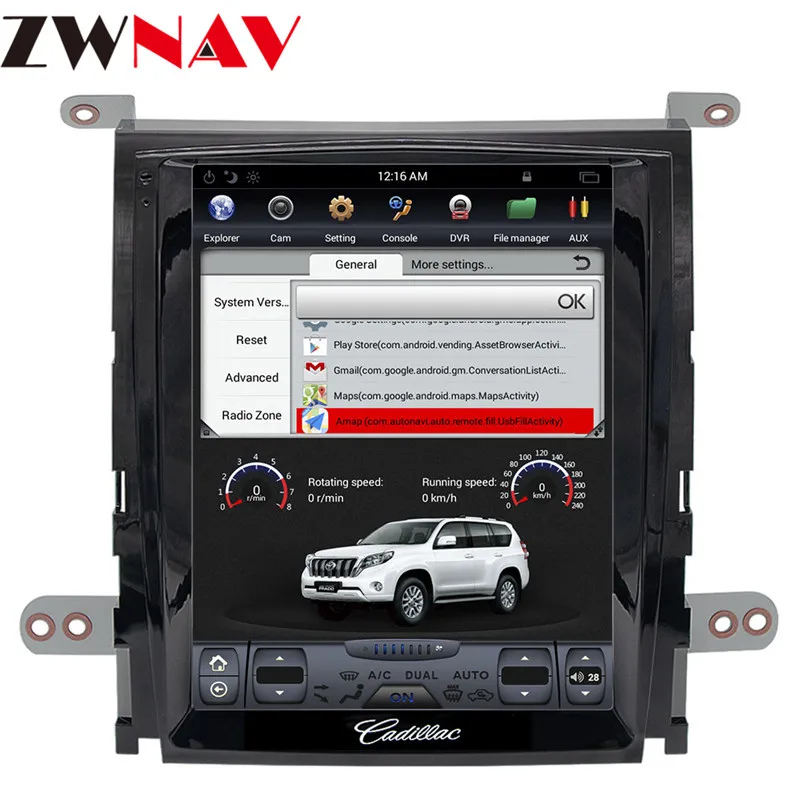 Tesla стиль Android 7,1 большой экран автомобильный DVD для Cadillac Escalade 2007-2012 Авто Аудио видеокамера BT Радио Стерео gps навигация 1 din