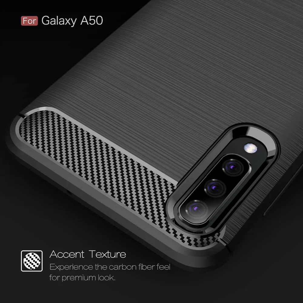 Прочный Чехол-броня для samsung Galaxy A50 чехол телефона гибкий ТПУ Защитная крышка Fundas