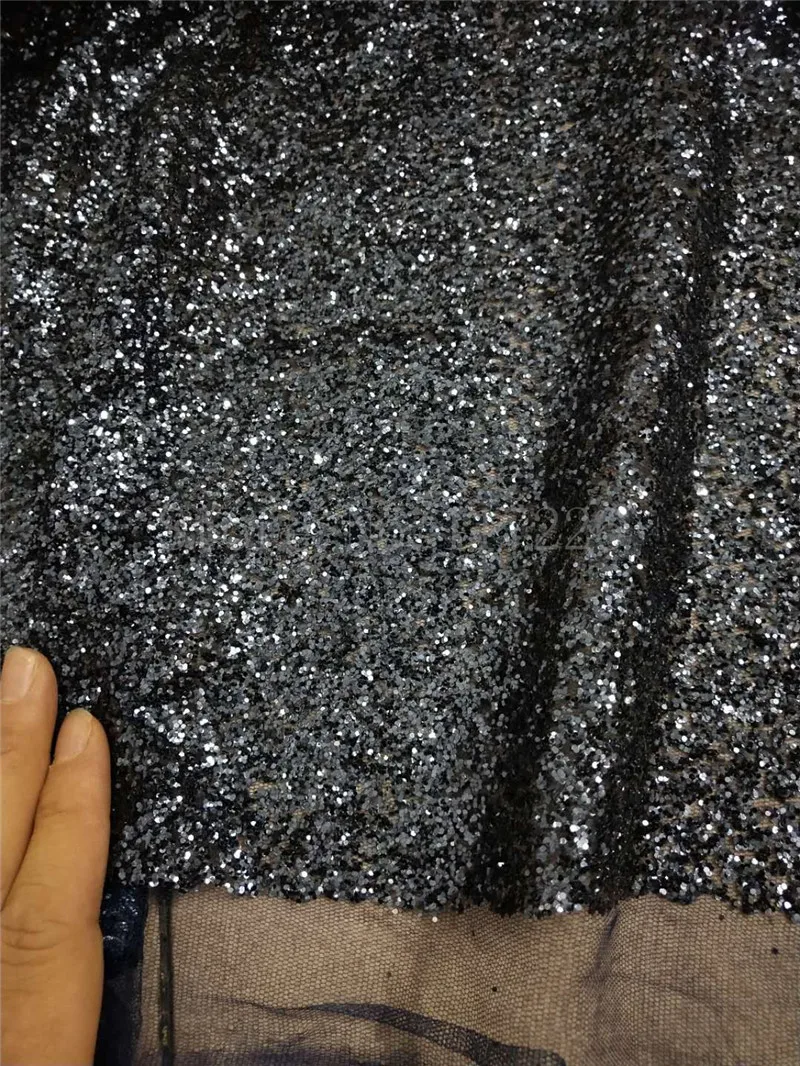 Кружевная ткань с блестками в нигерийском стиле