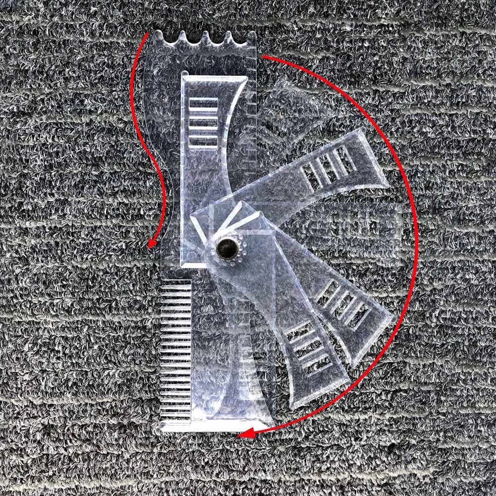 Инструмент для формирования бороды шаблон расческа прозрачные мужские расчески