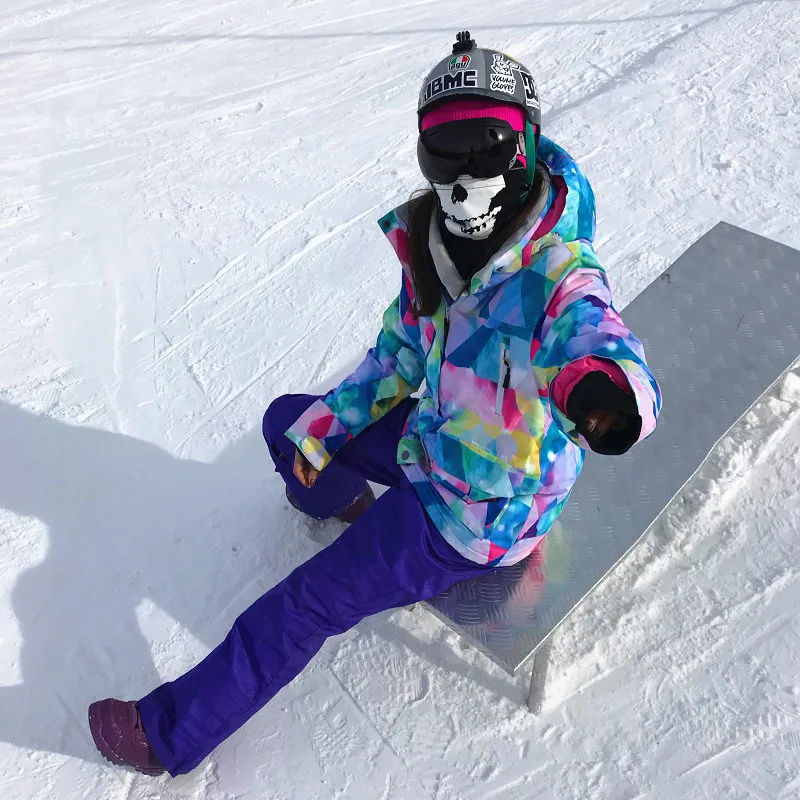 Genuine Women's Ski Suit Winter Skiing Jacket Snowboard Snowboarding Sets Breathable Windproof Waterproof Keep Warm Equip | Спорт и