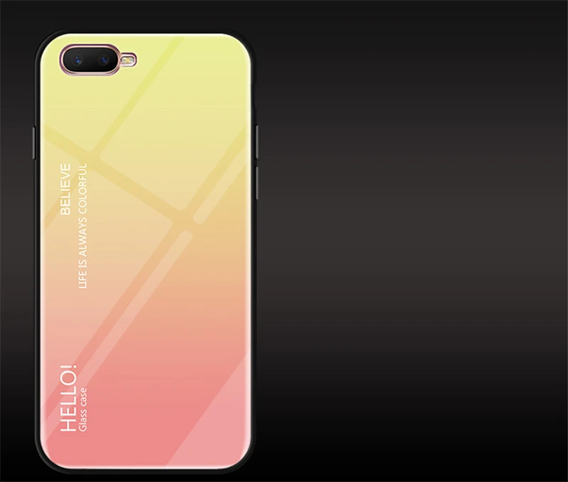 Для OPPO RX17 Neo чехол из закаленного стекла роскошный градиентный мягкий чехол с рамкой из термополиуретана чехол для OPPO RX17Neo чехол для телефона жесткий Fundas