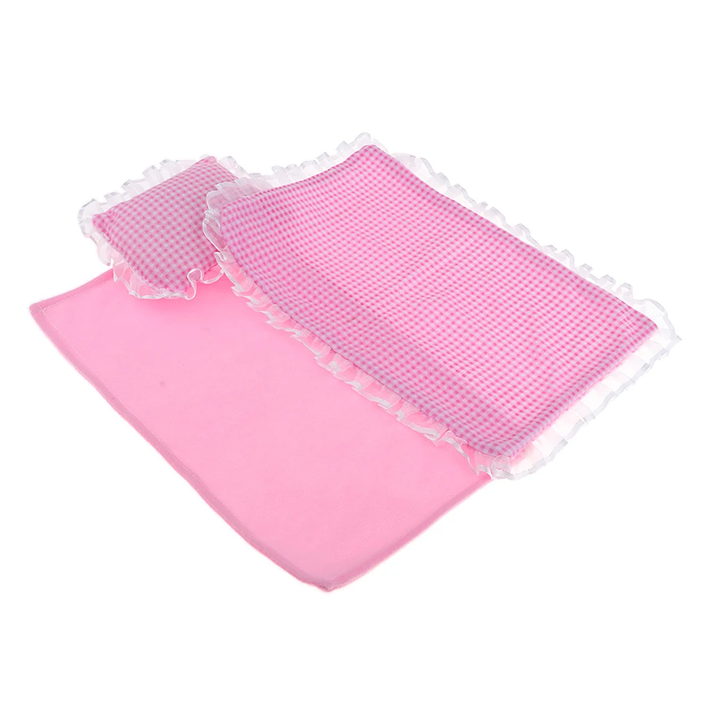 Комплект постельного белья из 3 предметов в розовую клетку для спальни