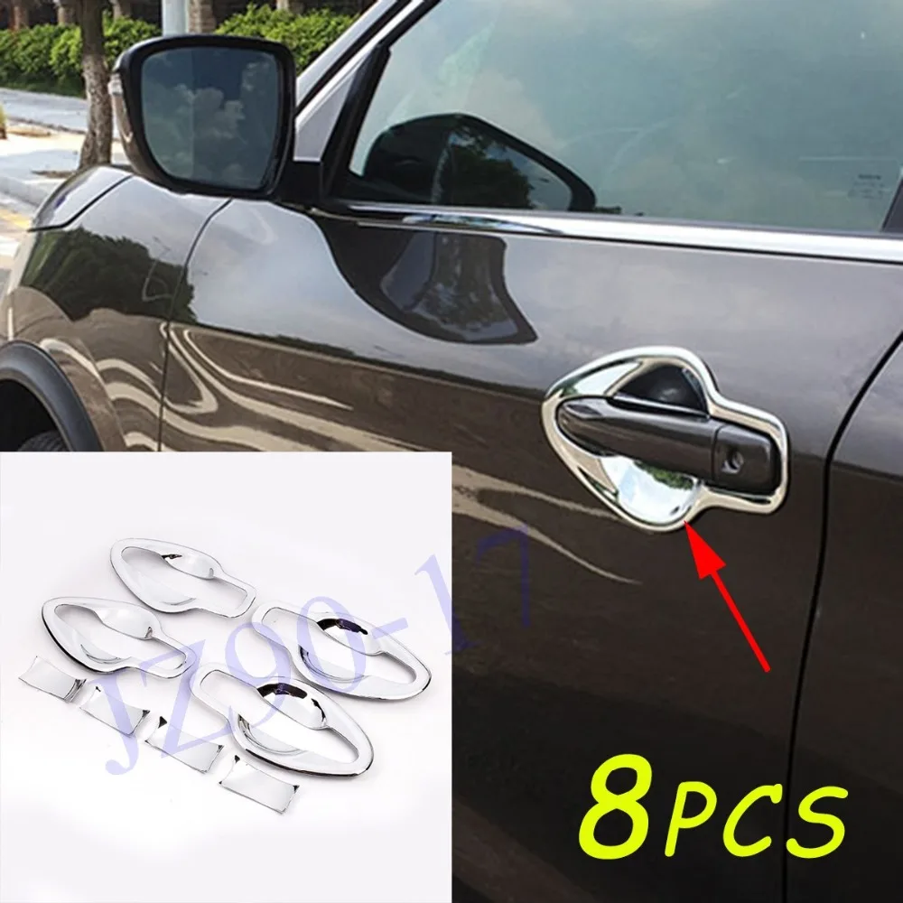 

ABS Chrome Auto Parts Outer Side Door Handle Bowls Cover Shiny Decorative Trim Fit For Nissan Qashqai J11 2014 2015 2016-2018