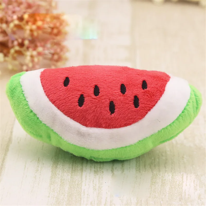 Игрушки для животных игрушка-пищалка с арбузом щенок котенок жевательная