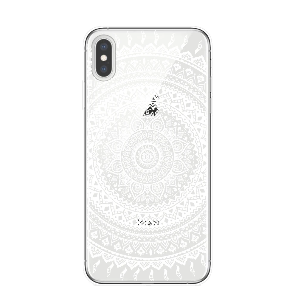 Чехол для телефона в стиле ретро с изображением мандалы и цветов iPhone 11 Pro X XR XS Max 8 7