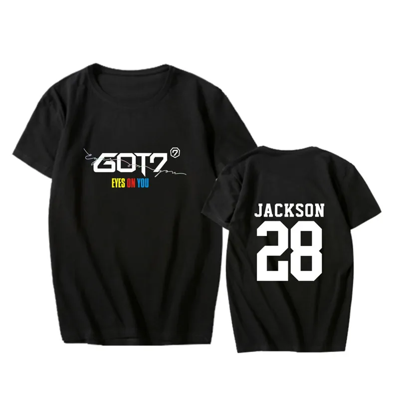 KPOP Корейская мода GOT7 новый альбом глаза на вас хлопковая футболка футболки PT720 |