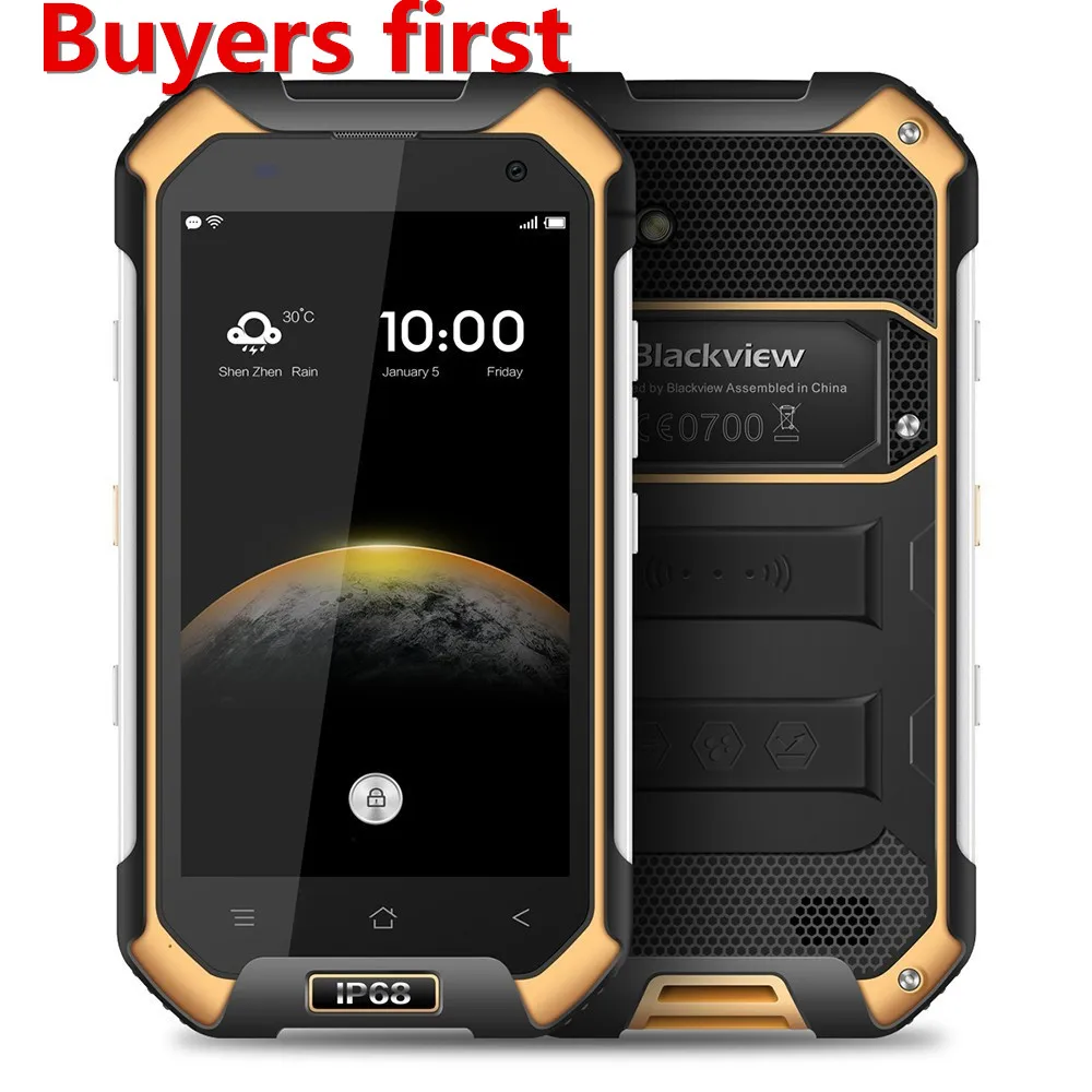 Смартфон Blackview BV6000 4 7 дюймовый экран MT6755 Восьмиядерный 4G водонепроницаемый IP68