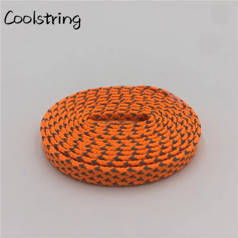 Coolstring ночной бег Выделите плоский, длиной 3 м светоотражающие шнурки для обуви Прогулочные сапоги популярной расцветке; шнурки для взрослых и детей, спортивные 350 750