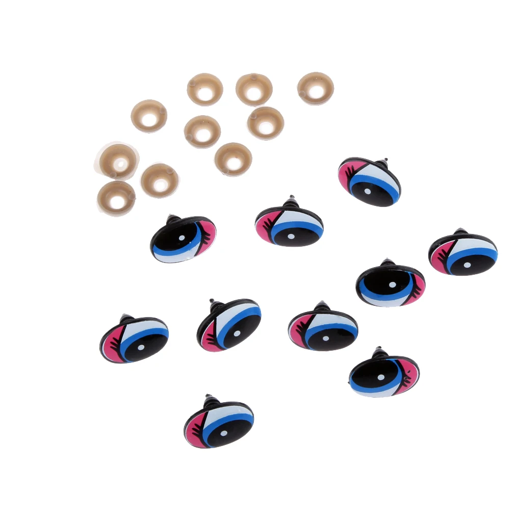 Оптовая продажа 5 пар пластиковые глаза безопасности Мультяшные для Мишки кукла