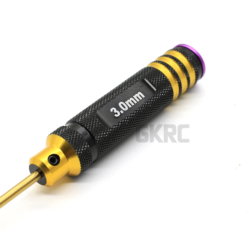 Набор из 4-х шестигранных отверток Rc Tools с титановым напылением и закалкой, размеры 1,5 мм, 2,0 мм, 2,5 мм и 3,0 мм для винтов вертолетов и игрушек со шпильками.