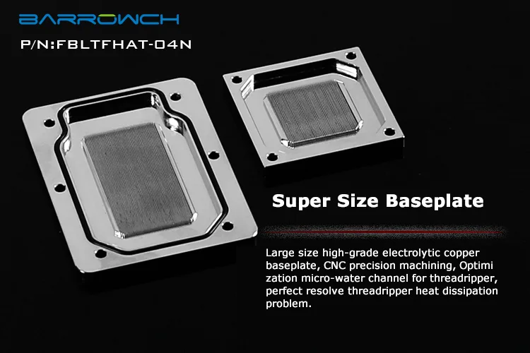 Barrowch FBLTFHAT-04N LRC2.0 RGB Процессор водяного охлаждения блока для AMD threadripper TR4