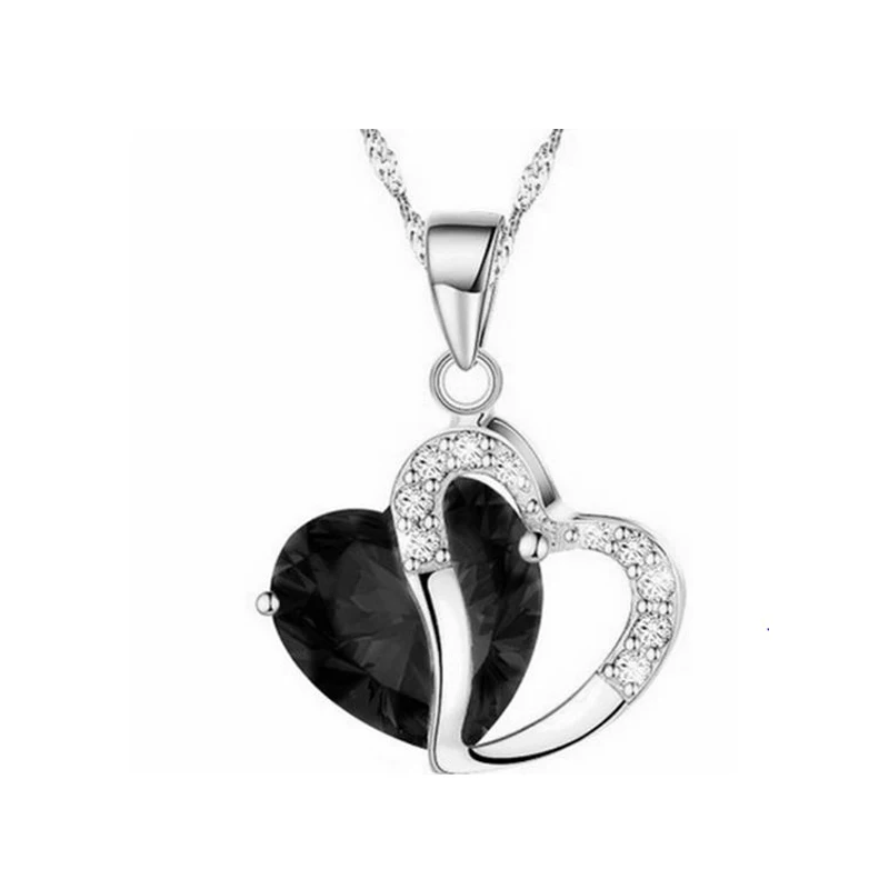 Кристалл алмаза женские ожерелье Короткие персик кулон сердце|pendant woman|pendant