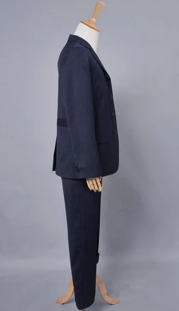 Who is Doctor Dr.Dark Blue Pinstripe Suit Cosplay Costume Halloween Party | Тематическая одежда и униформа