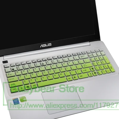 15,6 ''чехол для клавиатуры ноутбука для Asus x552m X552mj x552L x552E x552 x552cl x550v x550c x550l x550jx x556u x556ur - Цвет: gradualgreen