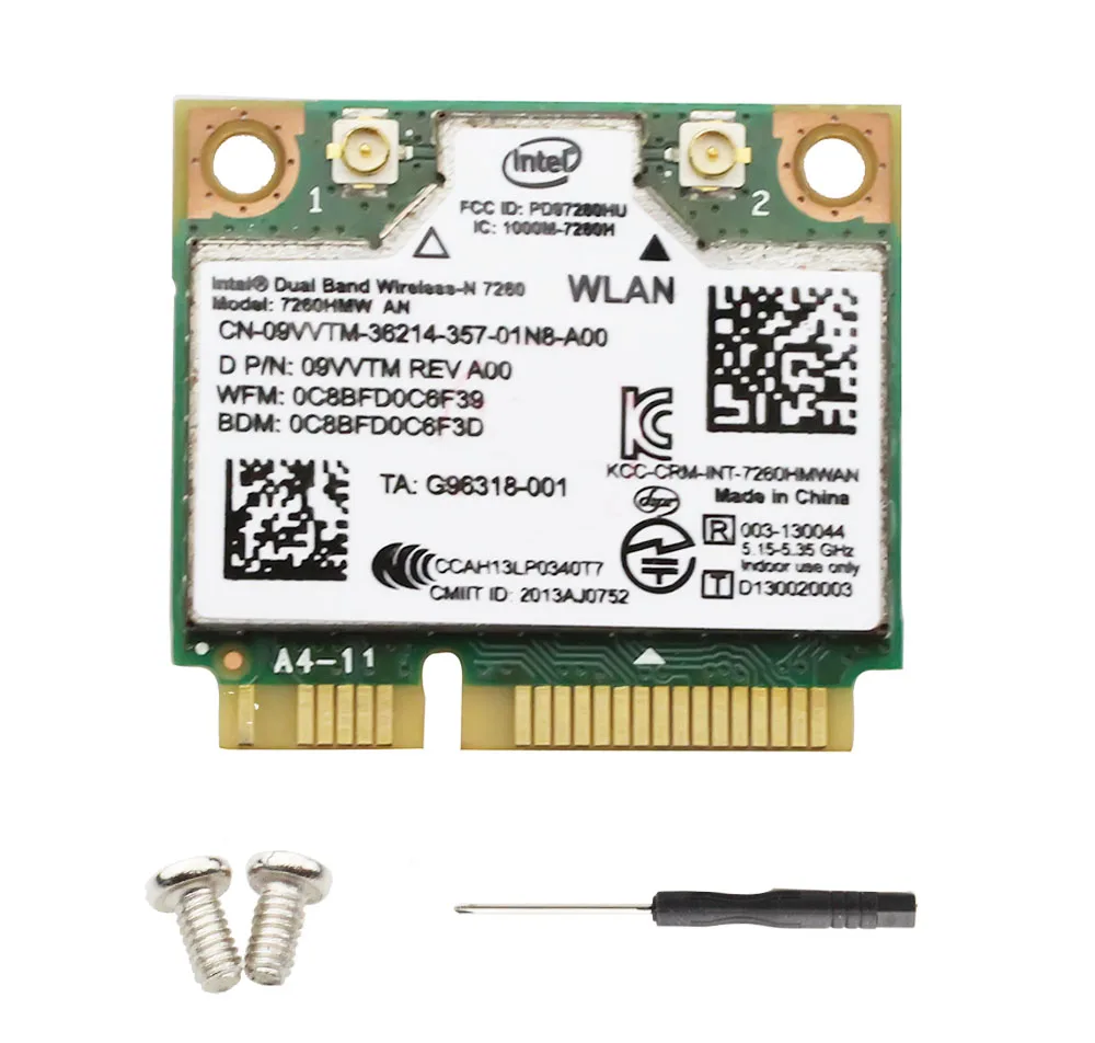 Беспроводная Wi Fi карта для Intel 7260HMW AN Mini PCI E 300 Мбит/с двухдиапазонный 802.11agn 2 4G/5 ГГц